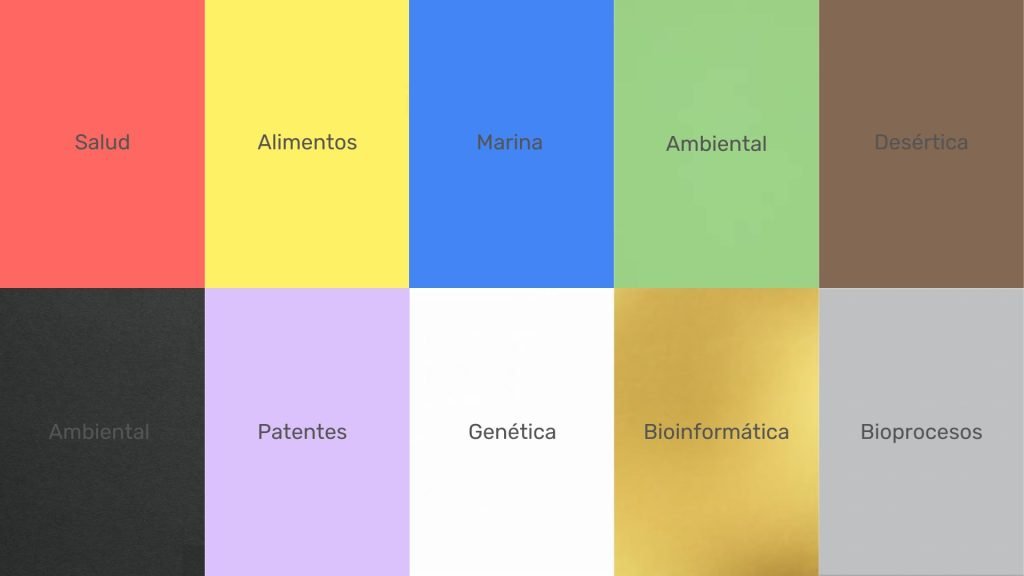 Colores de la biotecnología.